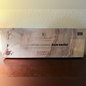 Multi-Purpose Ceramic Hair Brush - Gold and Gray